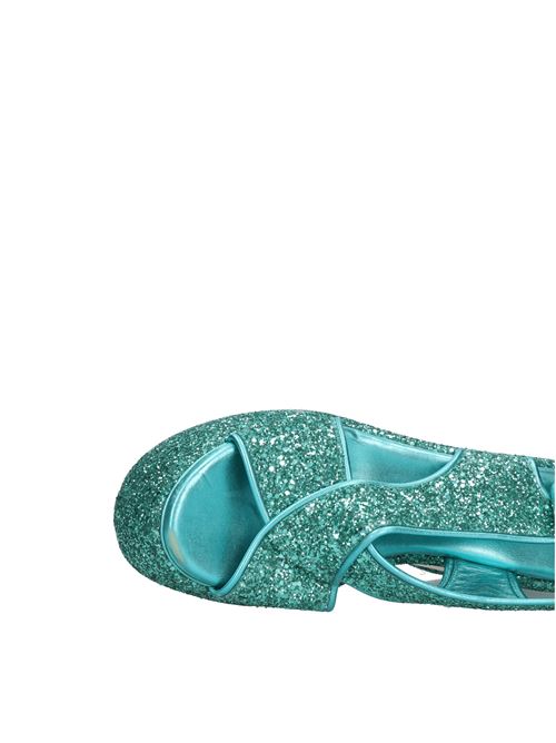 Sandali in pelle e glitter CASADEI | 2°CASA117VERDE ACQUA